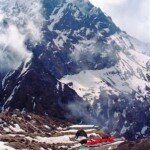 turystyczna baza na szlaku do Sanktuarium Annapurny