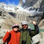 autor z żoną pod Torres del Paine